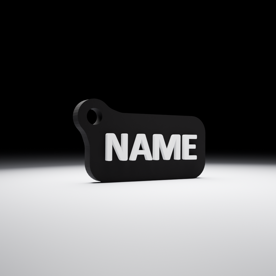 Nametag keychain