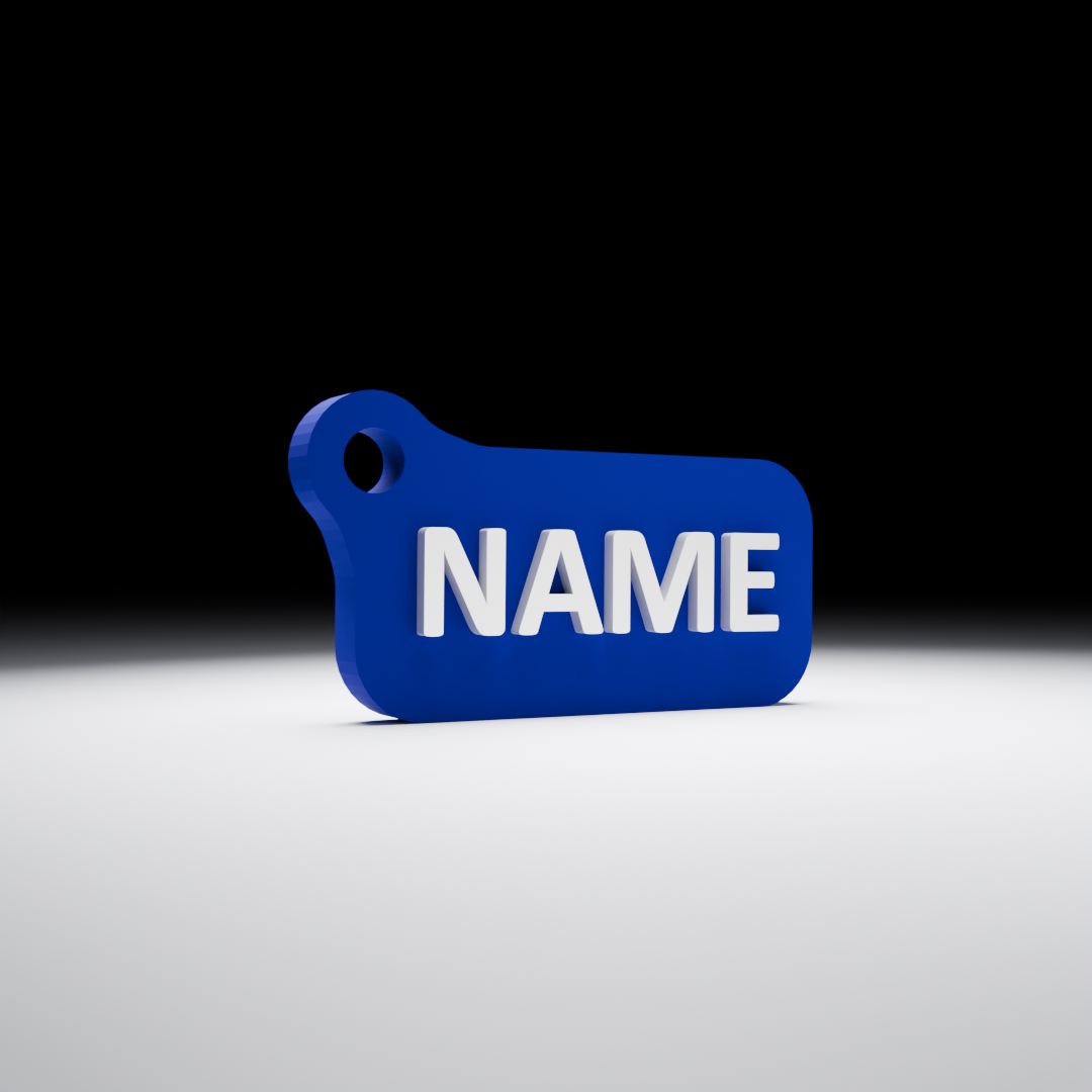 Nametag keychain