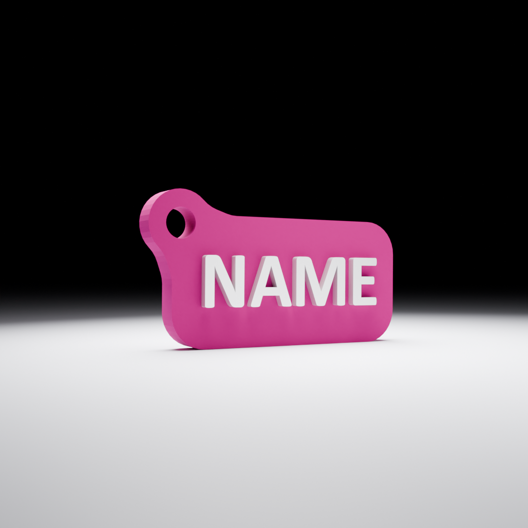 Nametag keychain