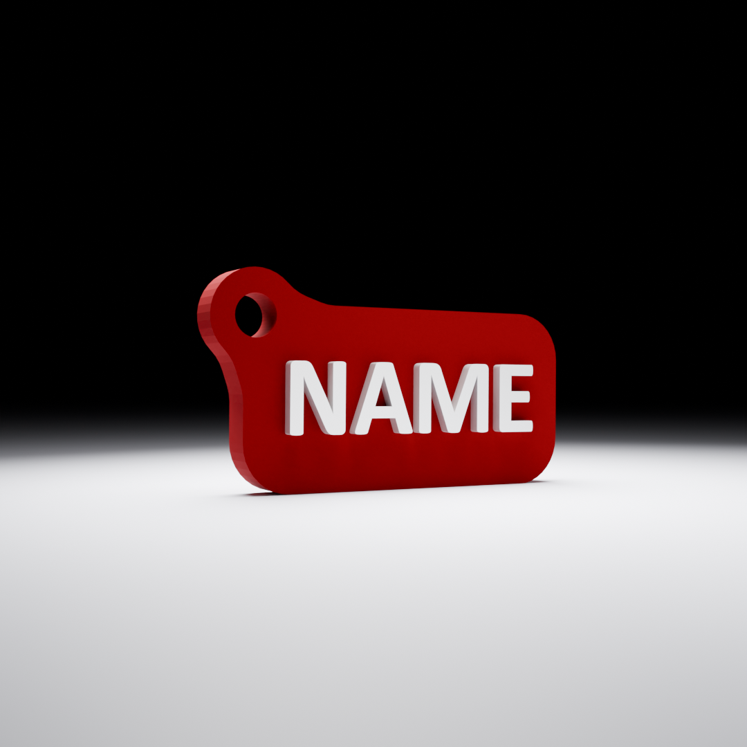 Nametag keychain