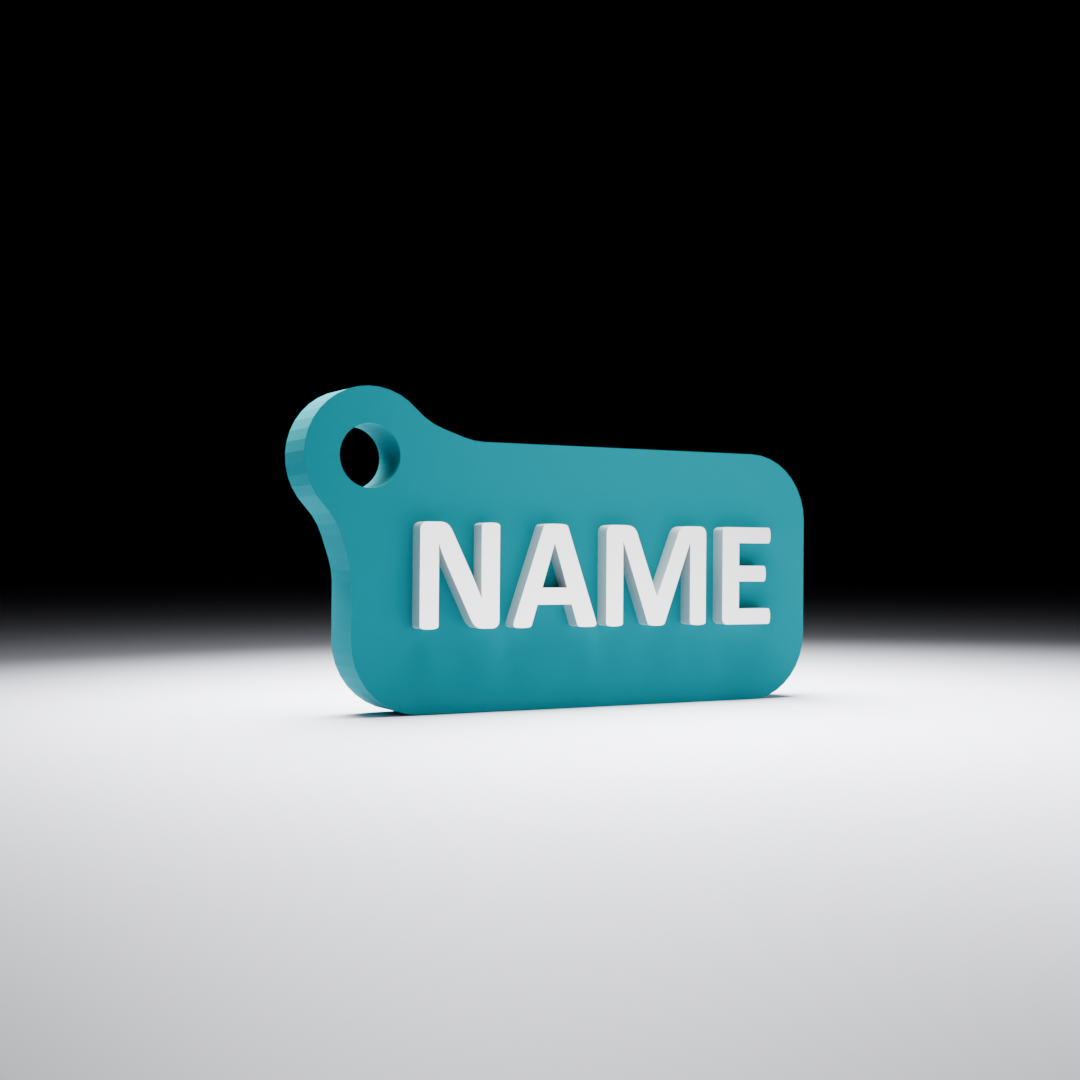 Nametag keychain