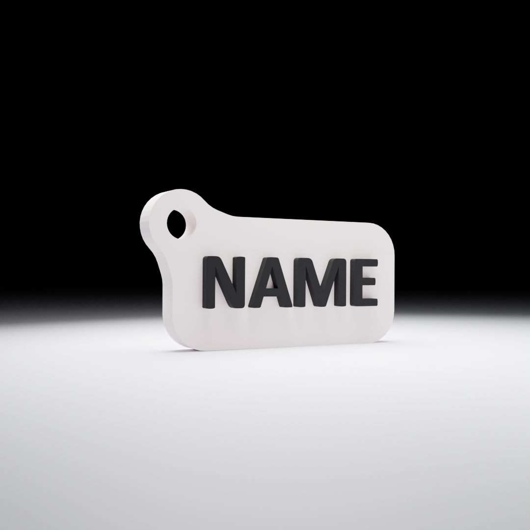 Nametag keychain